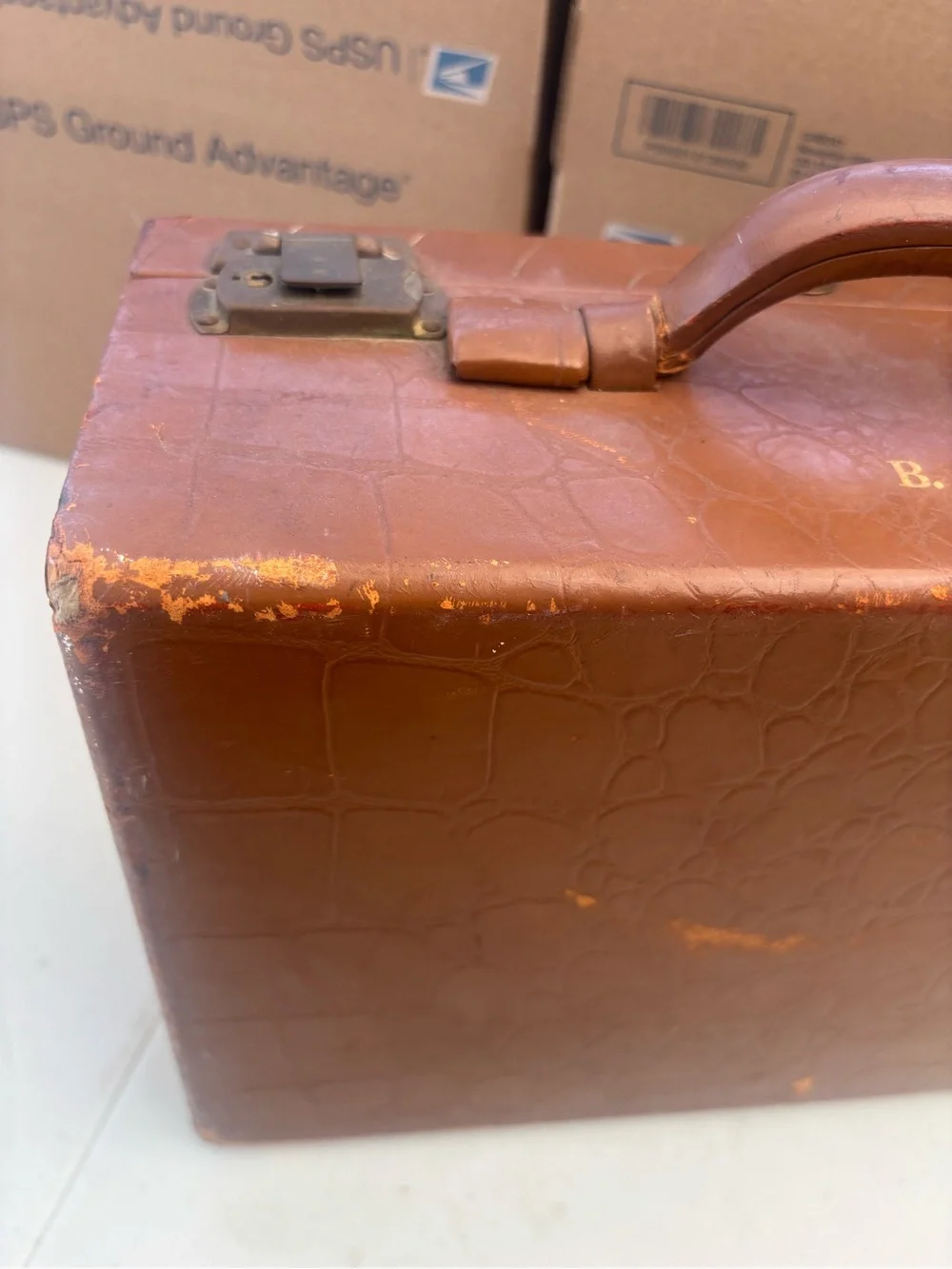 Vintage Shortrip Top Grain Cowhide Train Case